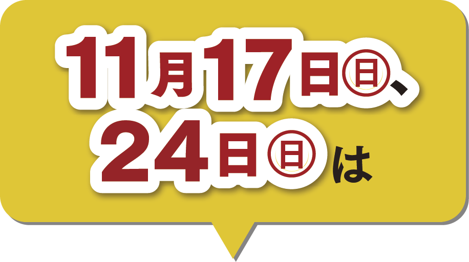 11月の楽天ポイント2倍デー