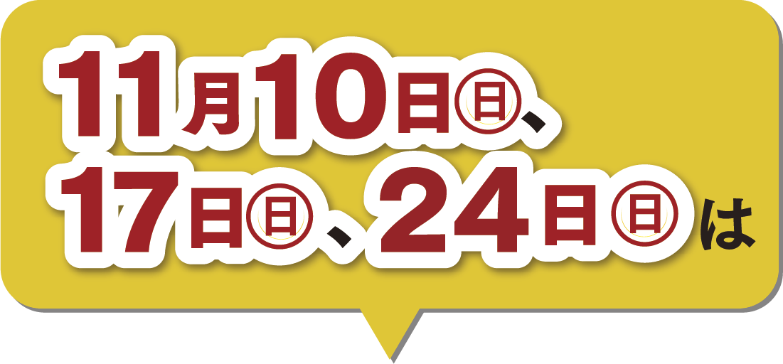 11月の楽天ポイント2倍デー